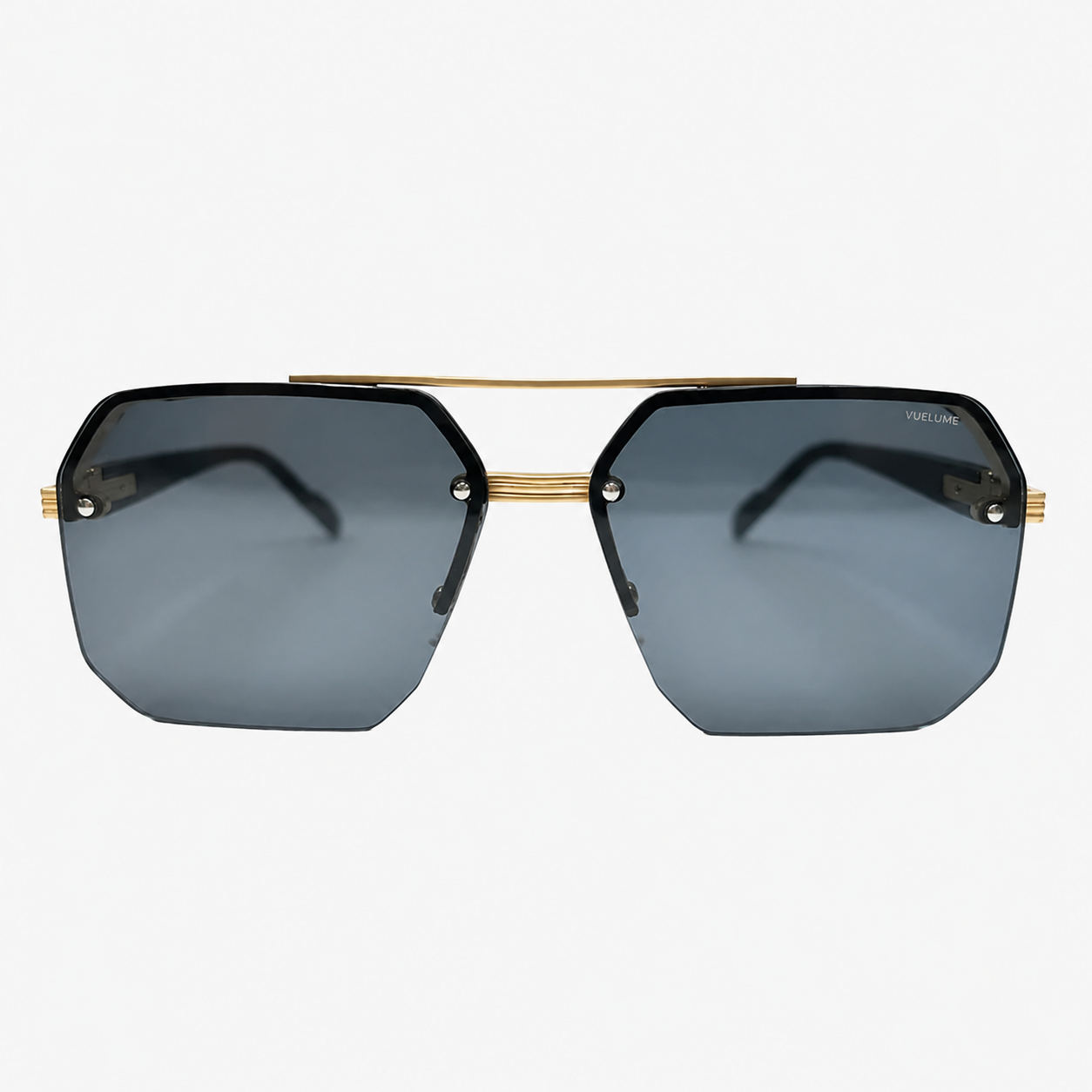 Men’s Geometric Rimless Sunglasses