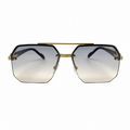 Men’s Gold and Gray Octagon Rimless Sunglasses