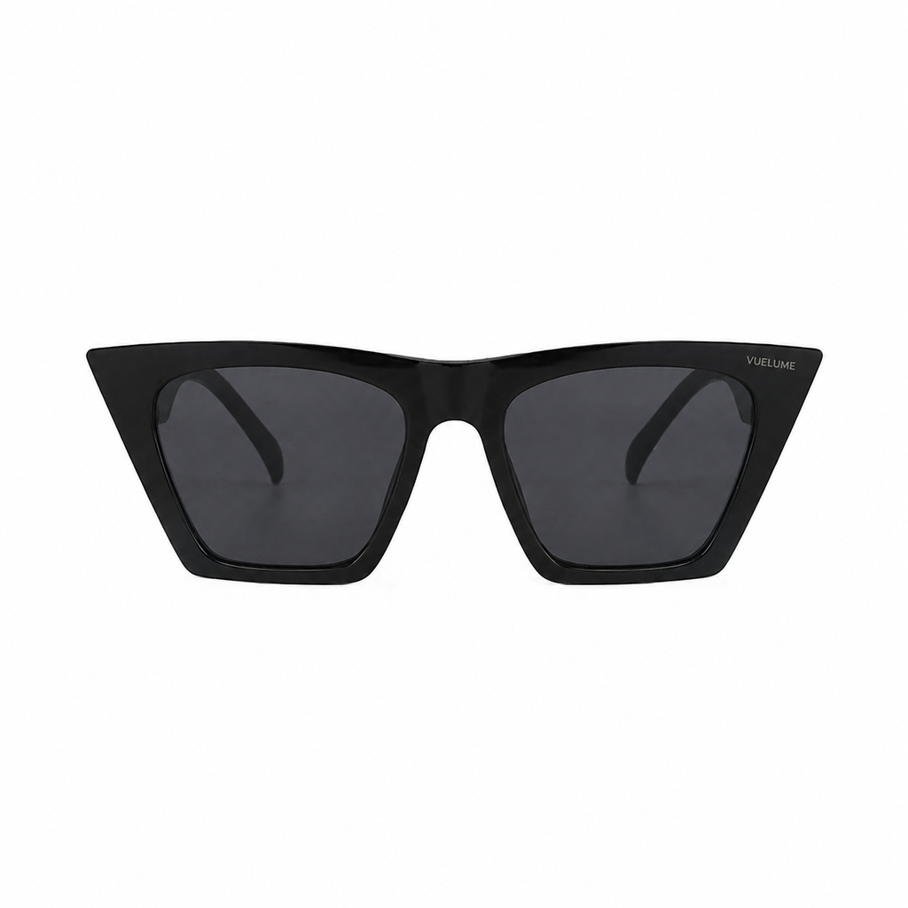 Women’s Black Cat-Eye Square Sunglasses