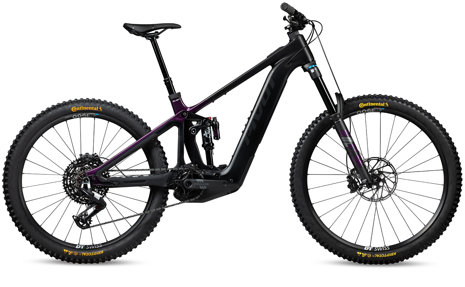 Pivot Shuttle LT Ride Eagle 70/90 in Black Royal Purple / Aurora Sky