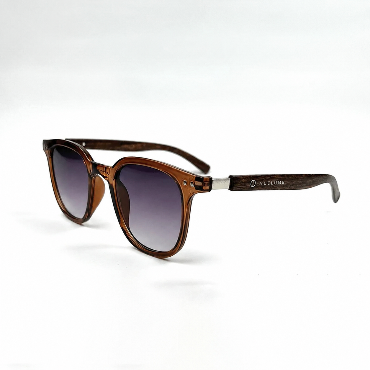 Women’s Brown Gradient Square Sunglasses
