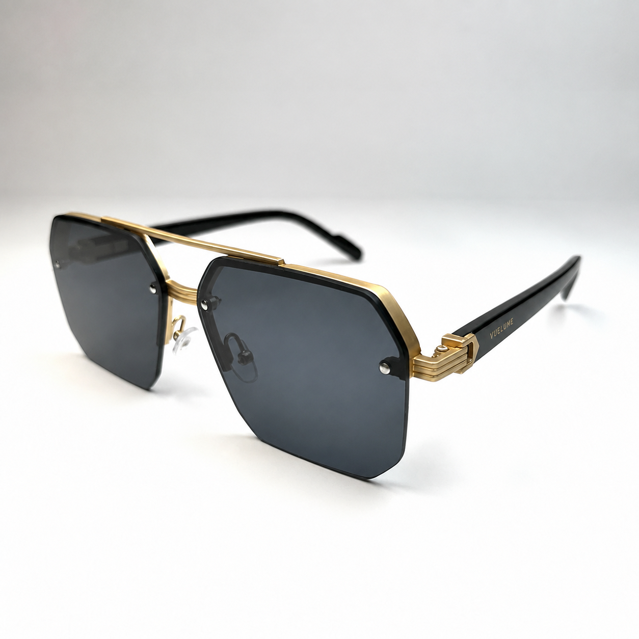 Men’s Geometric Rimless Sunglasses