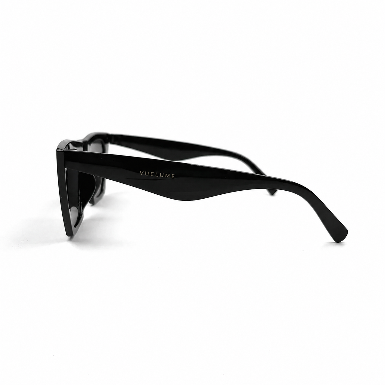 Women’s Black Cat-Eye Square Sunglasses