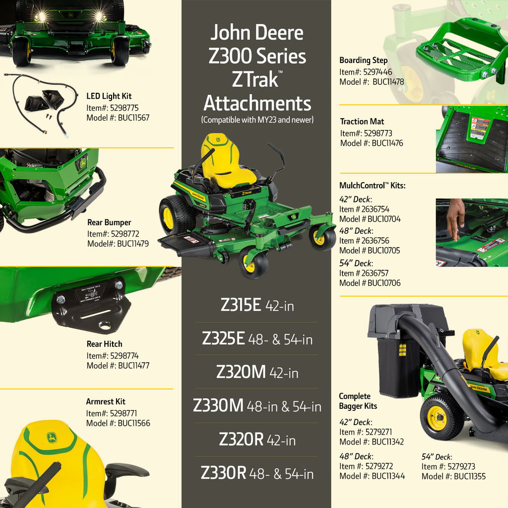 John Deere Z315E ZTrak 42-Inch Zero-Turn Mower with 20 HP V-Twin Engine