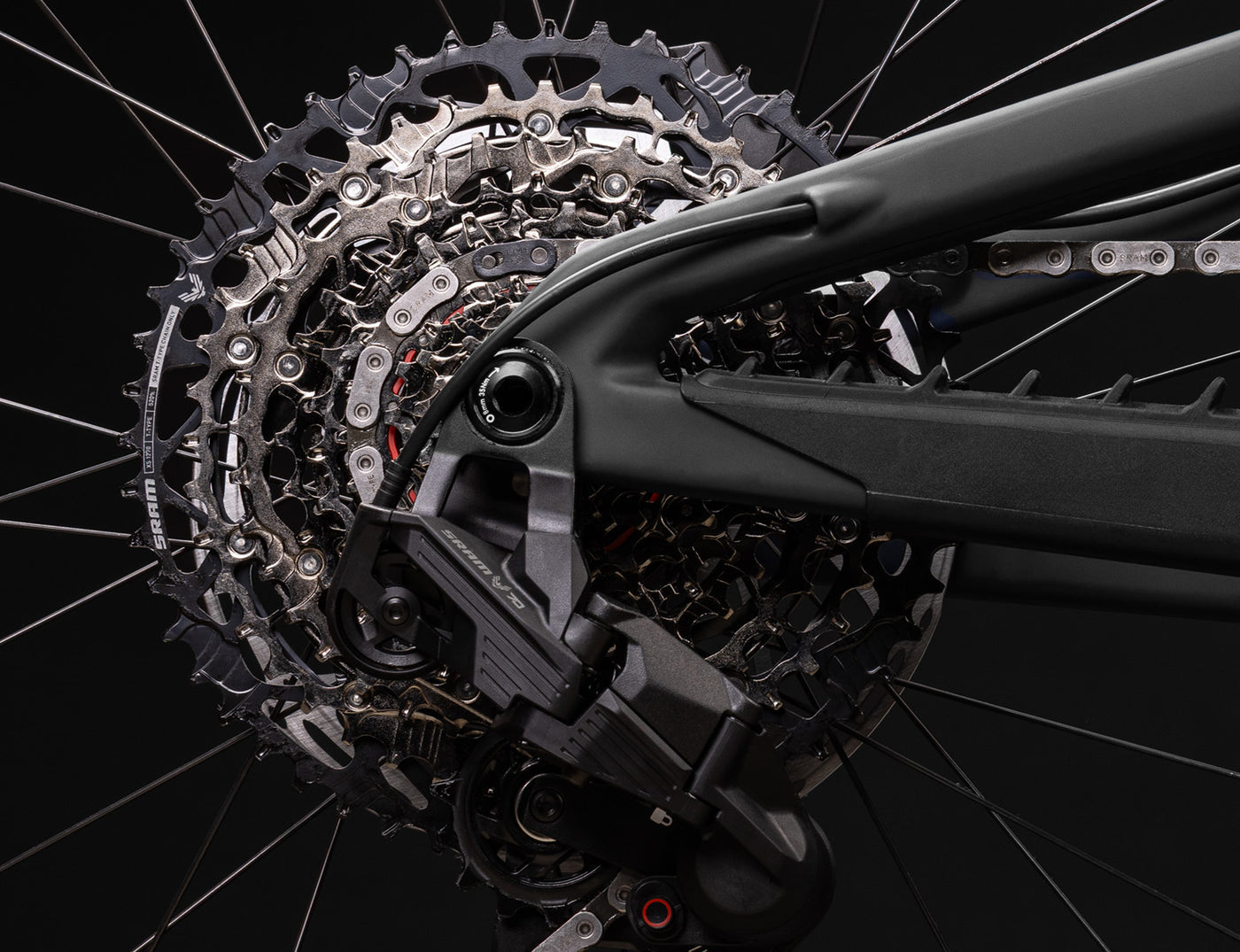 Santa Cruz Vala 70 SRAM Eagle drivetrain detail