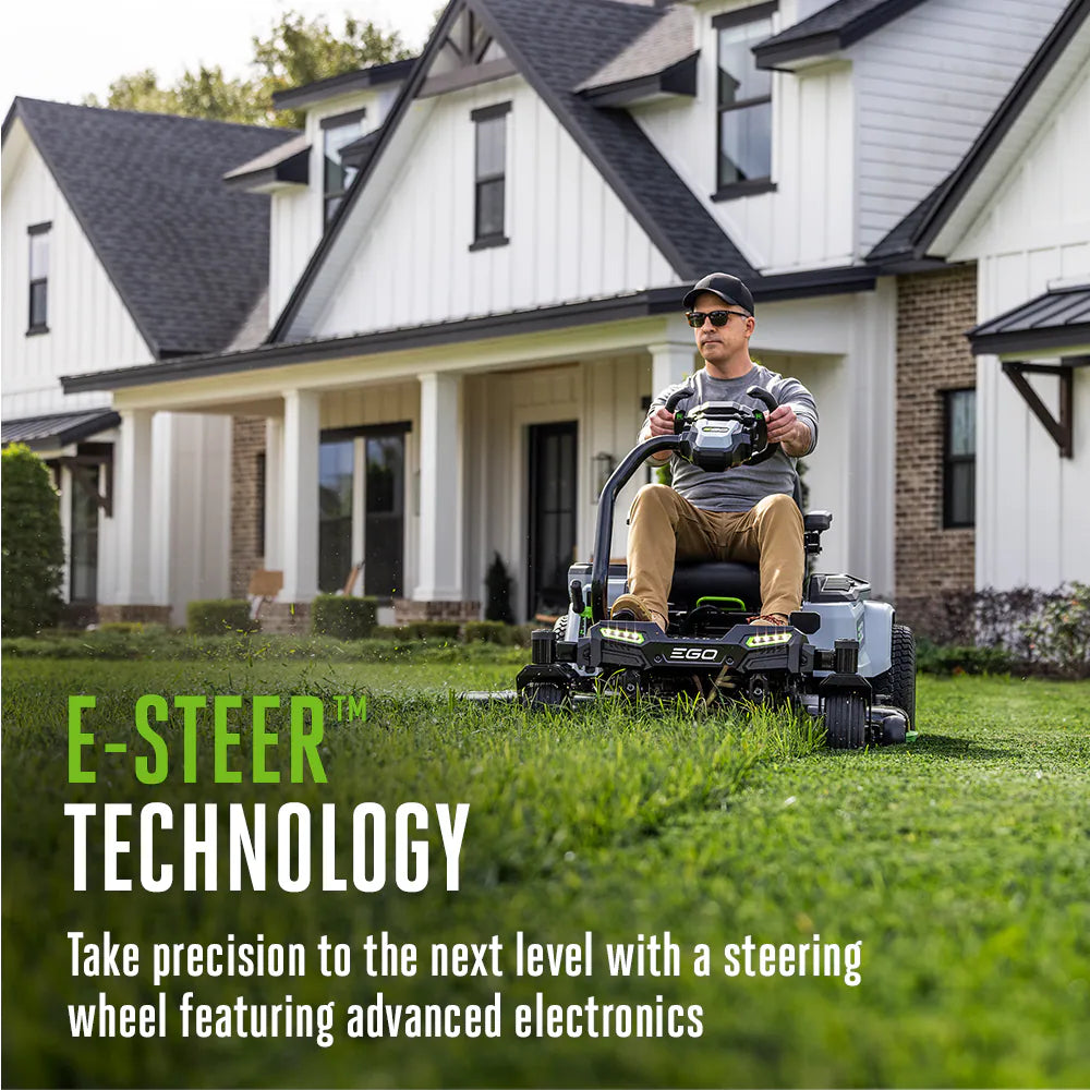 EGO POWER+ Z6 42-Inch e-STEER Battery Zero-Turn Mower ZT4215S with Steering Wheel Control