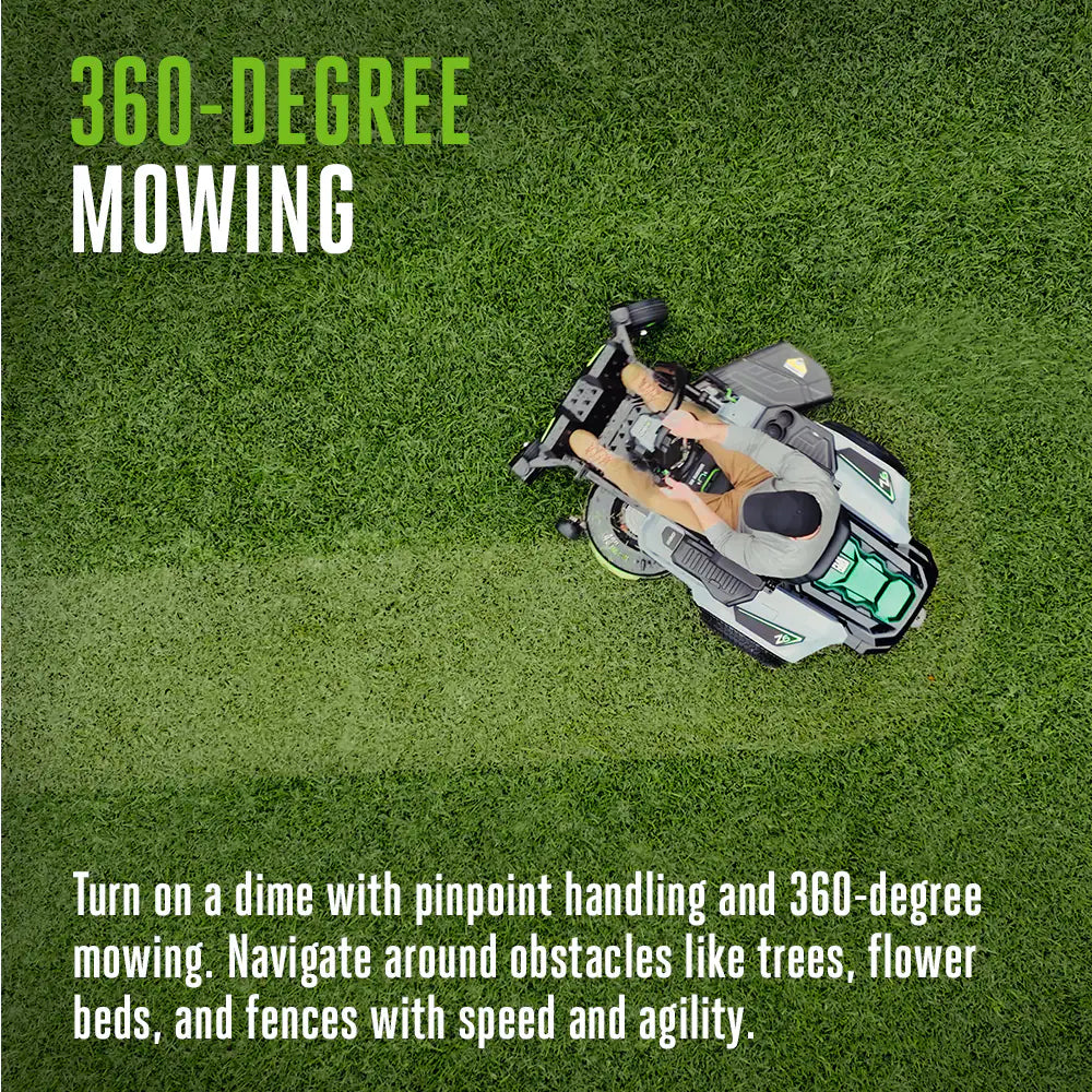 EGO POWER+ Z6 42-Inch e-STEER Battery Zero-Turn Mower ZT4215S with Steering Wheel Control