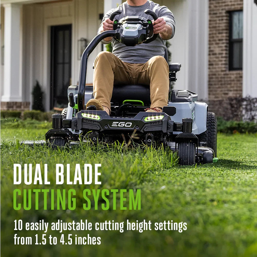 EGO POWER+ Z6 42-Inch e-STEER Battery Zero-Turn Mower ZT4215S with Steering Wheel Control
