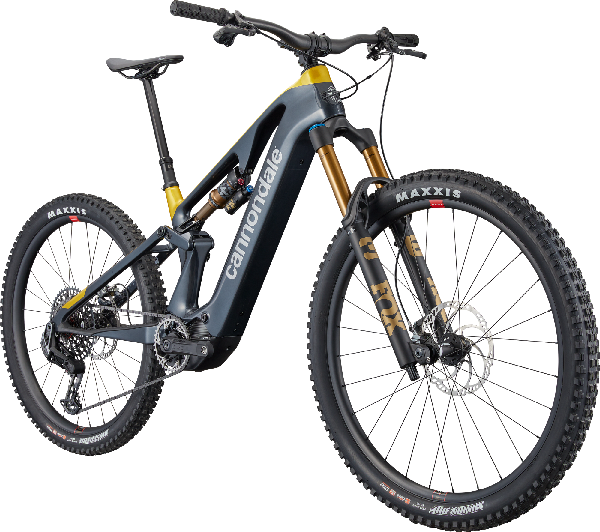 Cannondale Moterra SL 1 three-quarter profile in Tungsten Blue