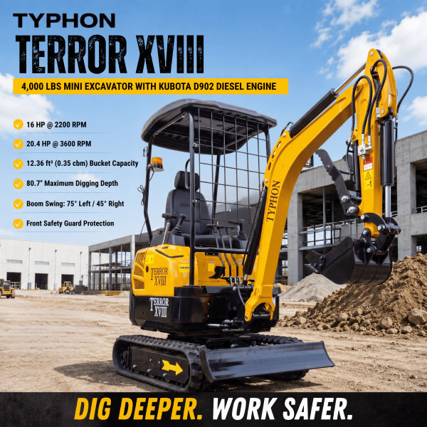 TYPHON TERROR XVIII mini excavator image 8