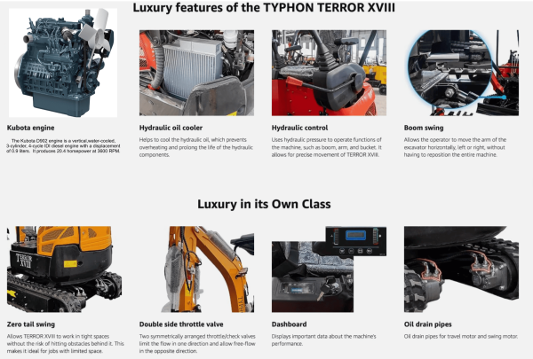 TYPHON TERROR XVIII mini excavator image 12