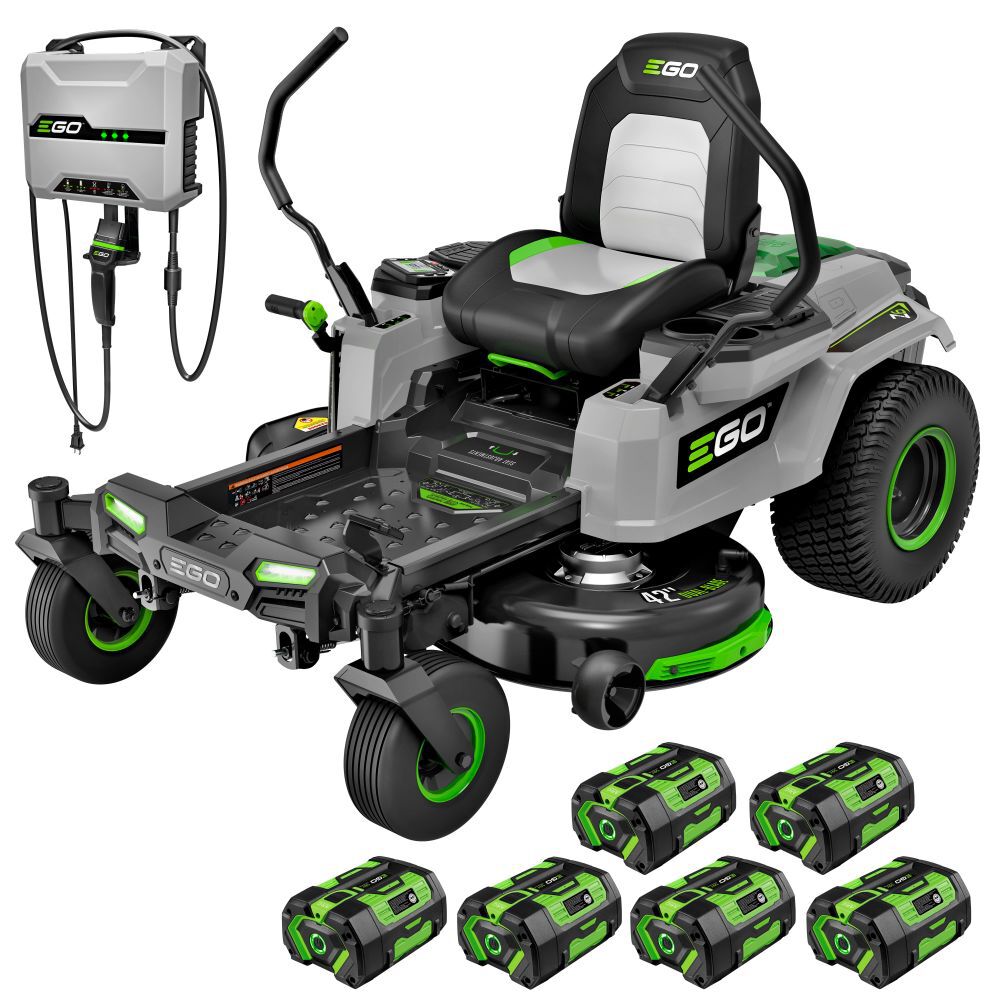 EGO POWER+ Z6 42-Inch Battery Zero-Turn Mower ZT4214L with Six 56V Batteries