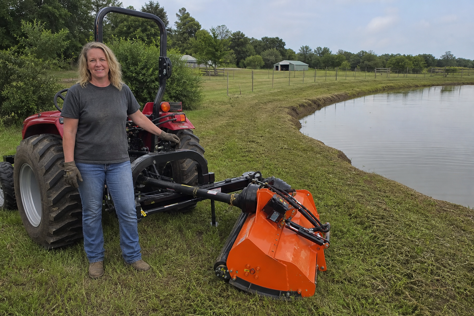 VAM60 60-Inch Offset Flail Ditch Bank Mower – 25–60 HP